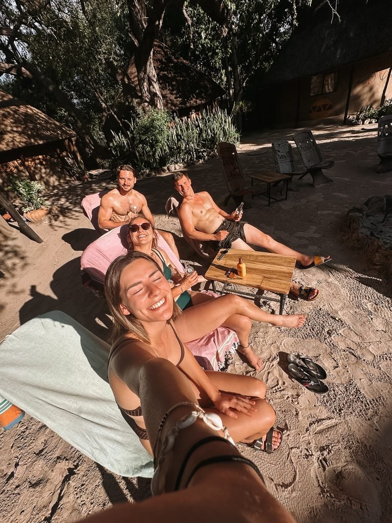Zonnenbaden in bnb in Maun