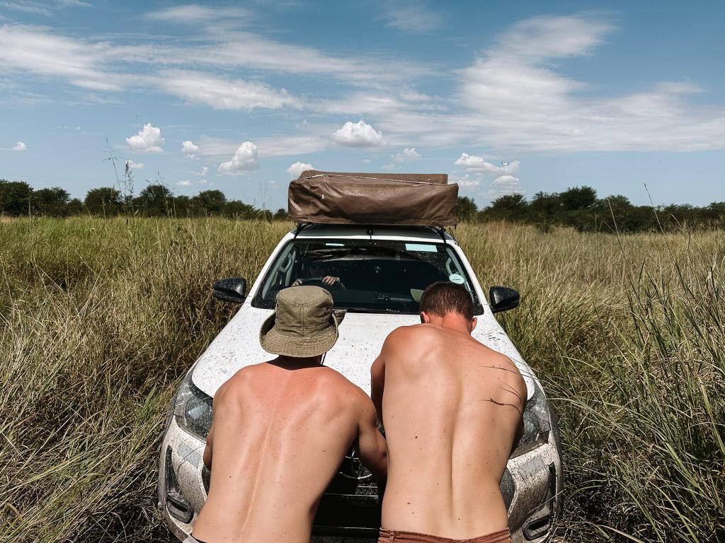 Selfdrive reis in Botswana vastzitten
