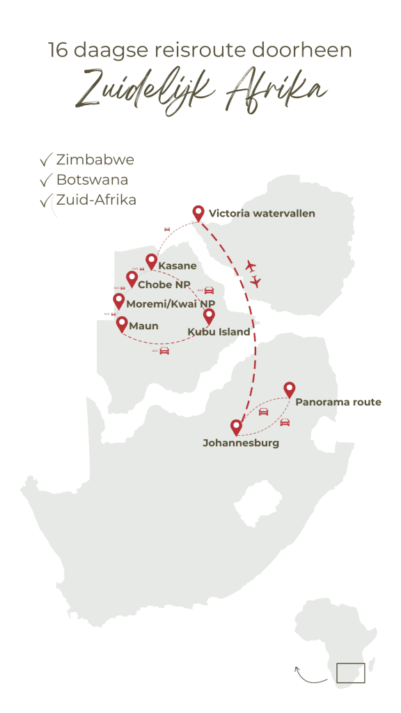 Zuid-Afrika route
