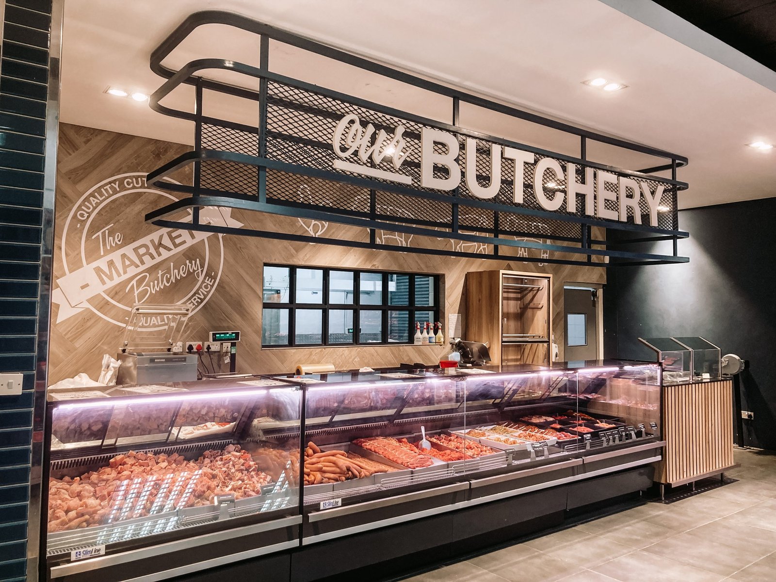 Slagerij in de Spar in Maun Botswana