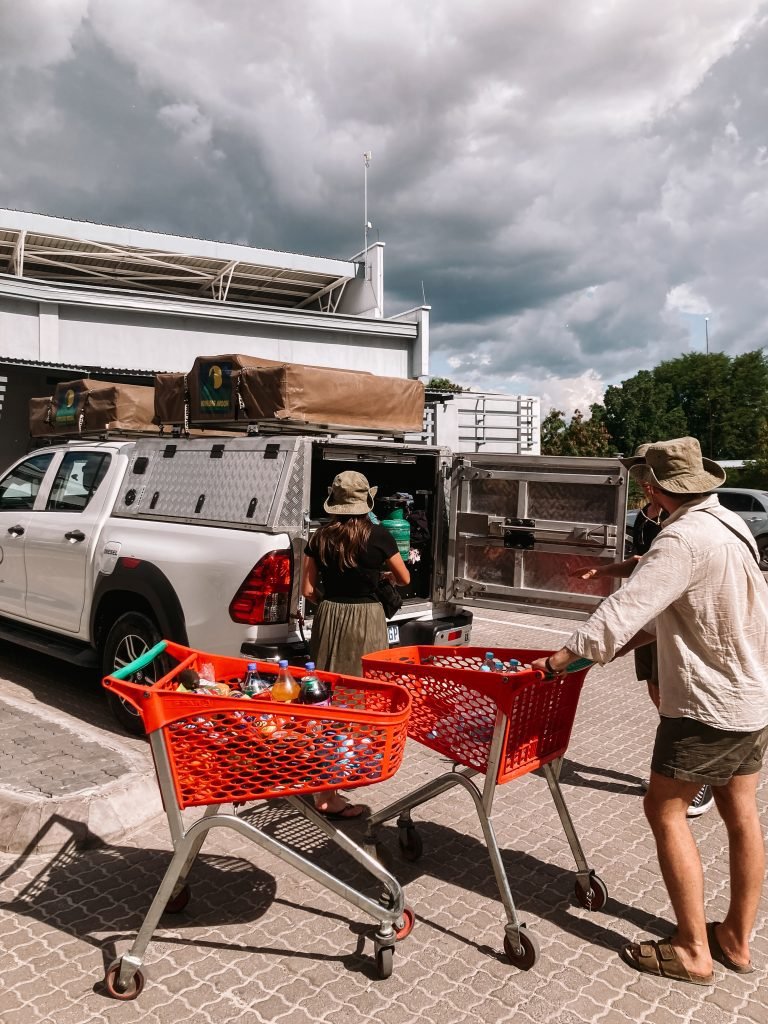 Boodschappen doen in Botswana
